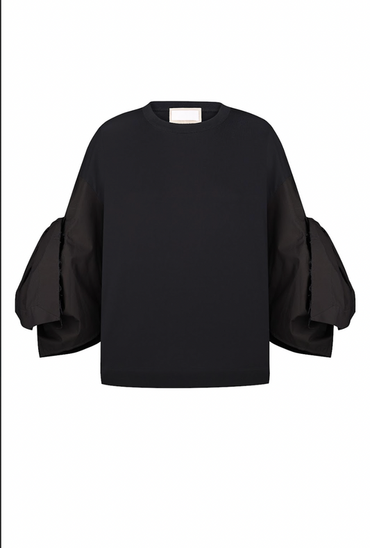 BLACK PUFF SLEEVE  BLOUSE