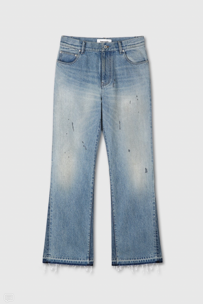 FLARED RECONSTRUCTED JEANS