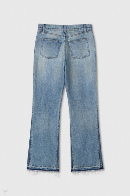 FLARED RECONSTRUCTED JEANS