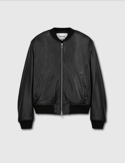 CALF LEATHER BOMBER JACKET