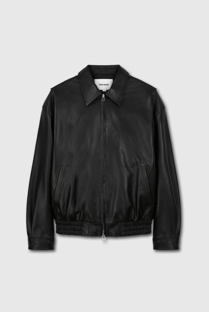 LAMBSKIN LEATHER OVERSIZED JACKET