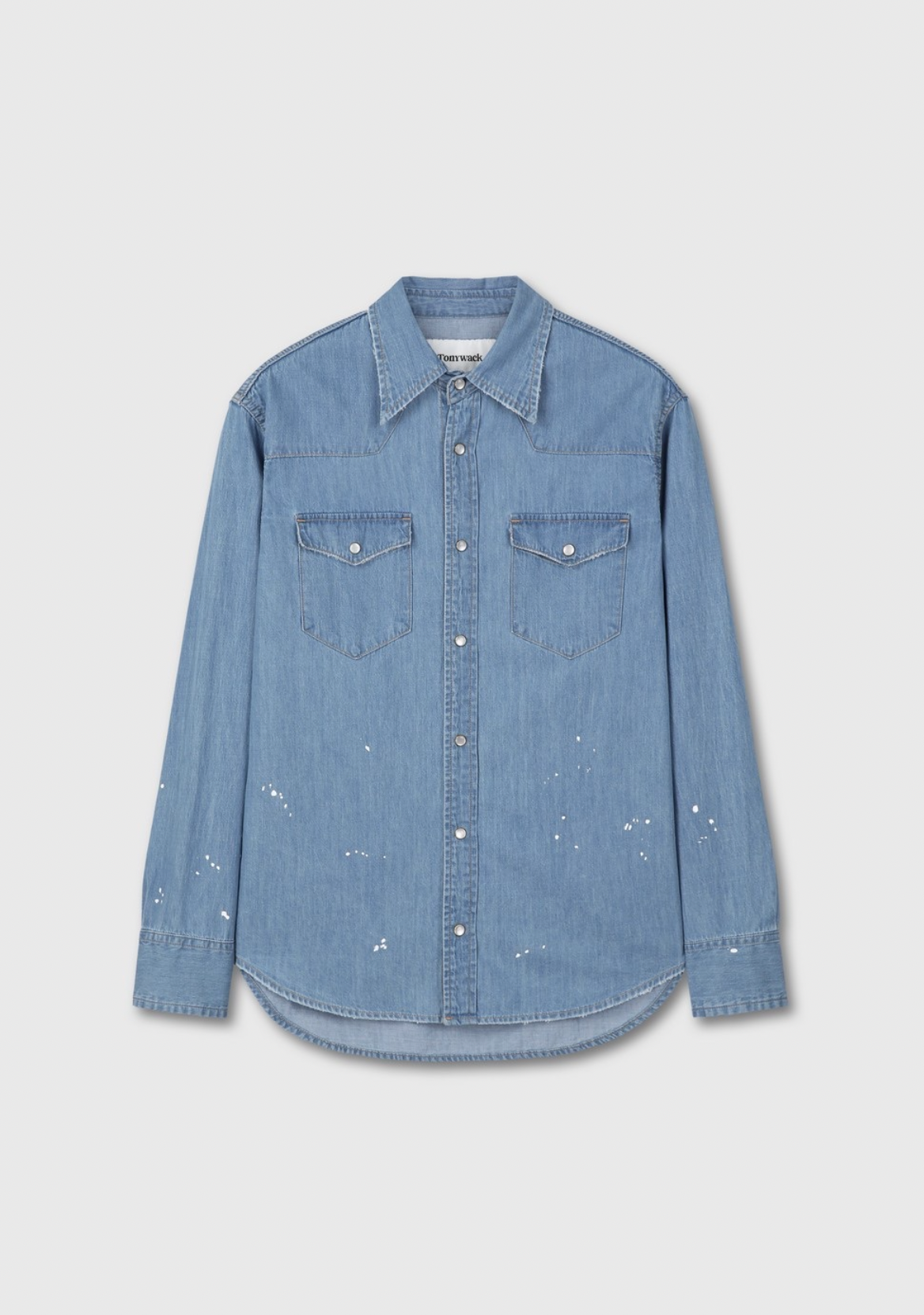 WASHED DENIM PAINTED SHIRT