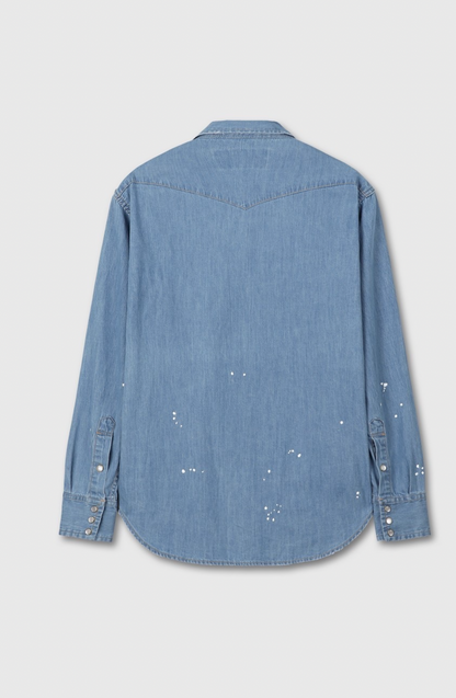 WASHED DENIM PAINTED SHIRT