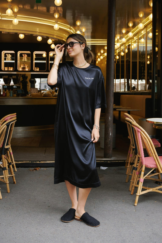 SILK T-SHIRT DRESS