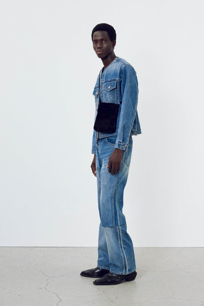 LAYERED BLUE DENIM PANT