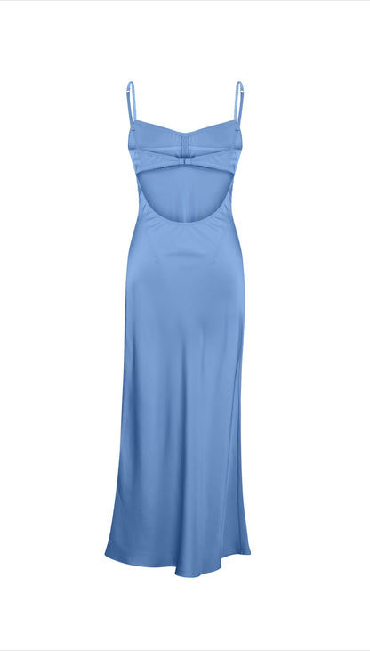 WATERLILY MIDI DRESS BABY BLUE