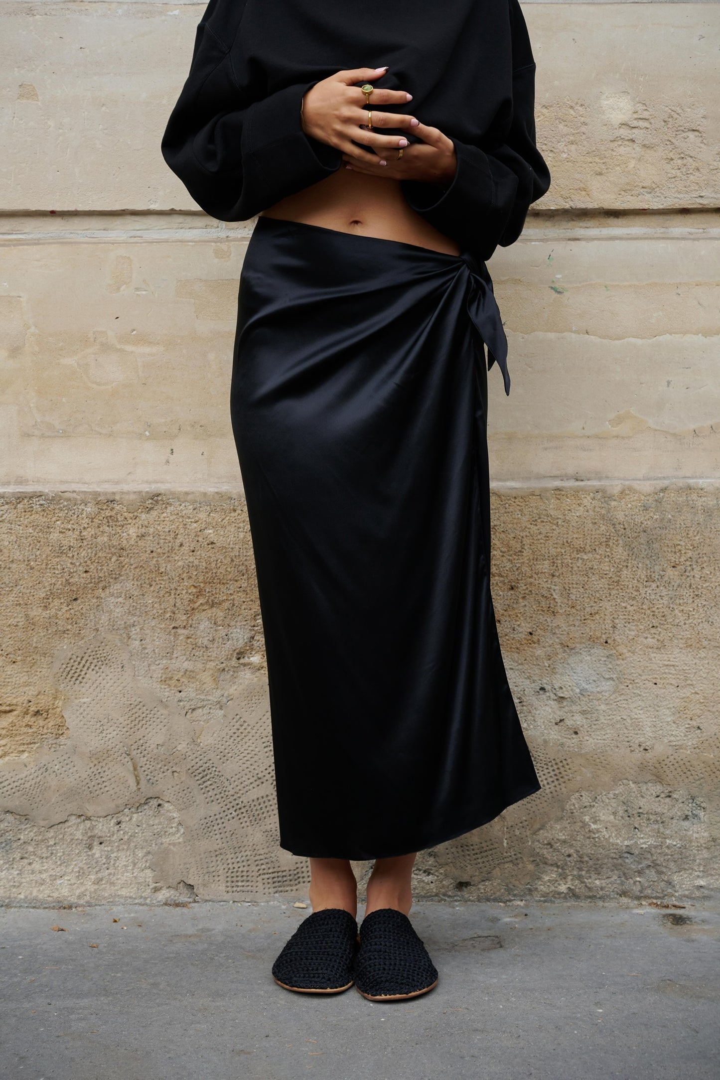 FLUID SILK SKIRT