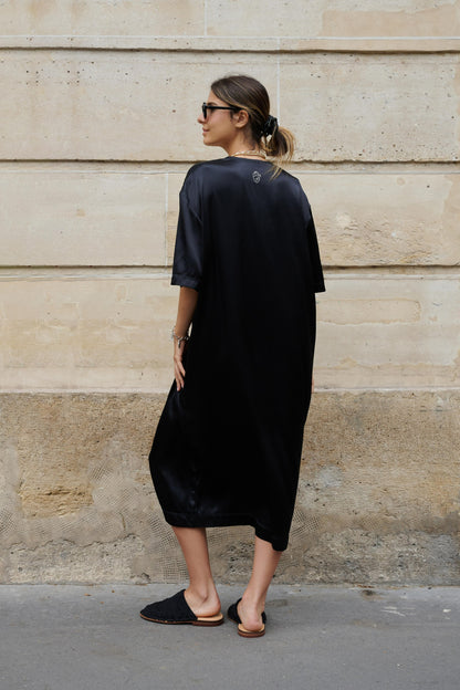 SILK T-SHIRT DRESS