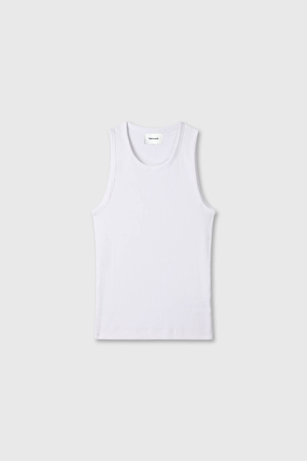 RIBBED COTTON TANK WHITE