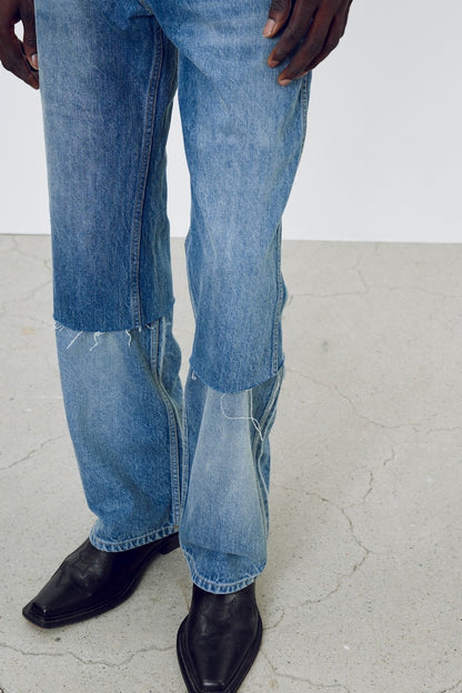 LAYERED BLUE DENIM PANT