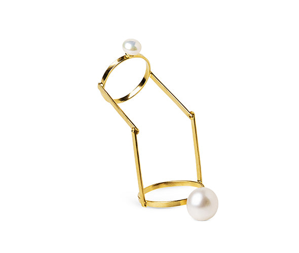 ARTICULATED PEARLS RING