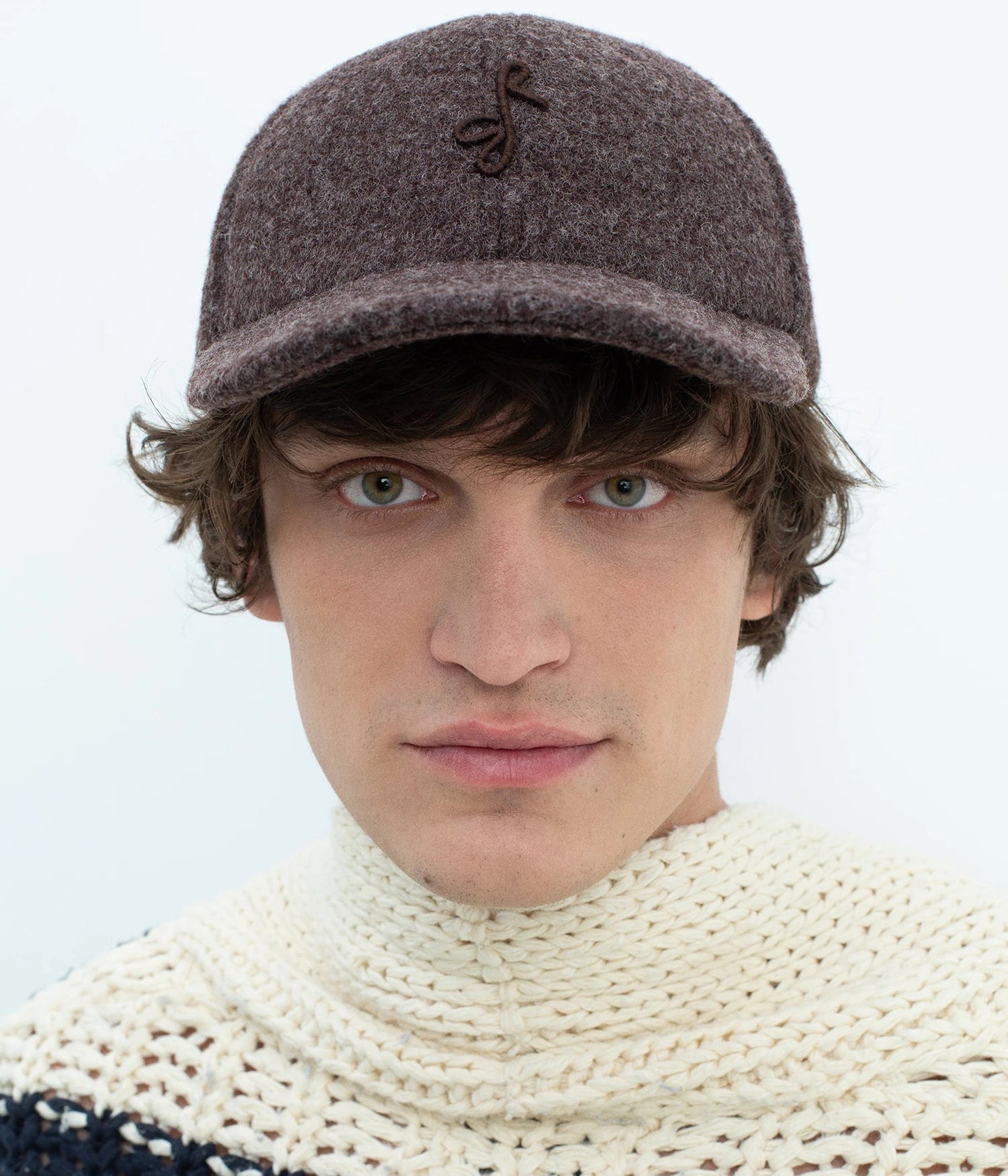 MONOGRAM-EMBELISHED BASEBALL CAP BROWN