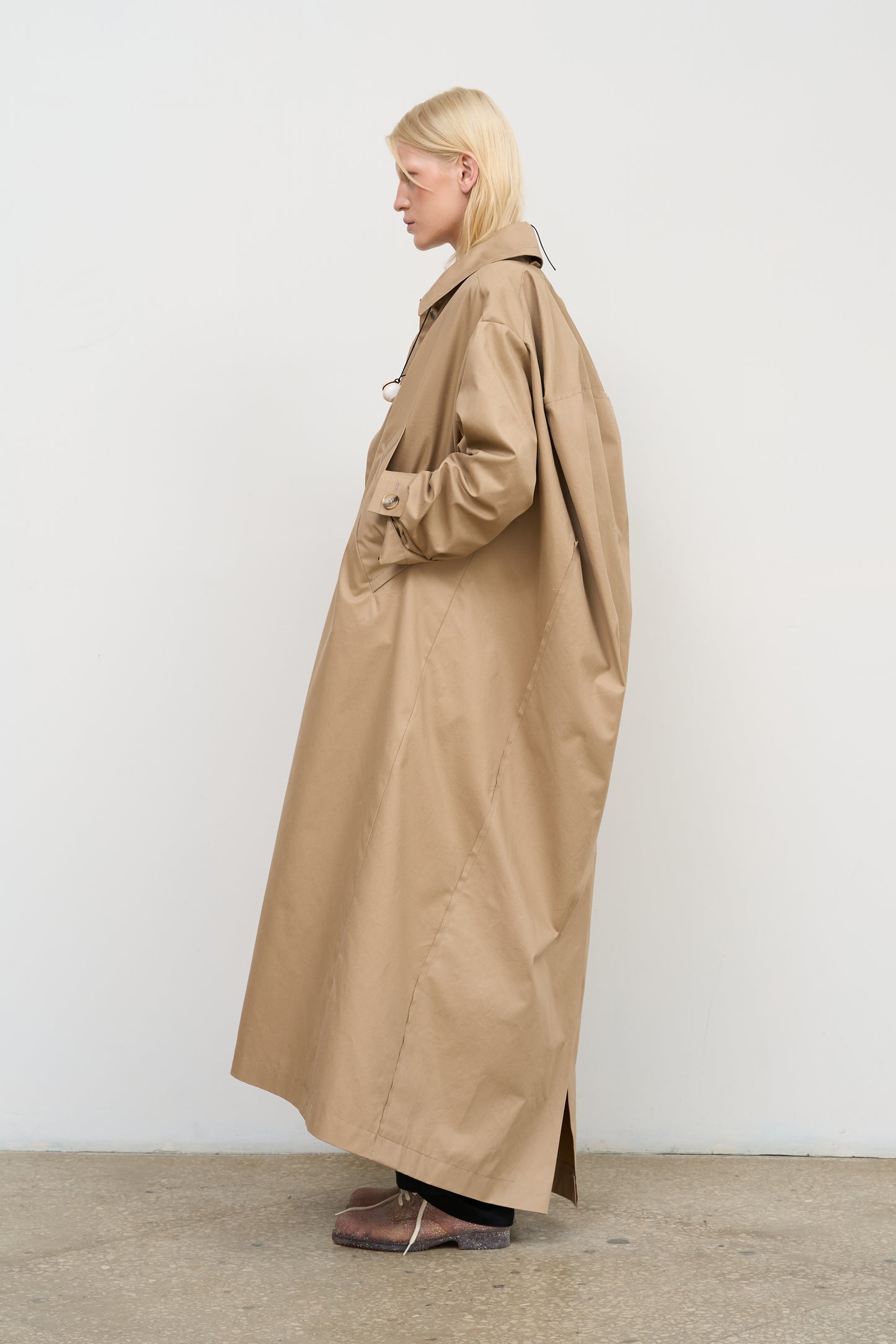 LONG COTTON TENT COAT