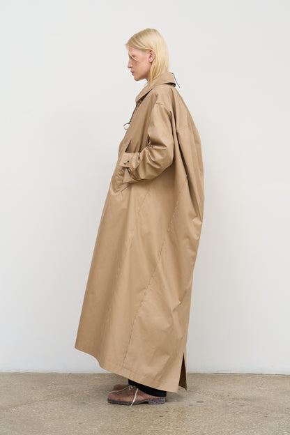 LONG COTTON TENT COAT