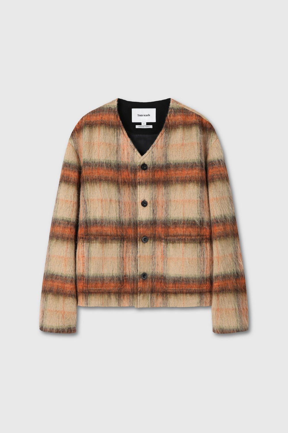 CHECK WOOL MOHAIR BLOUSON