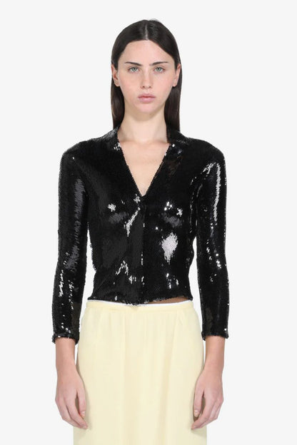 CROPPED SEQUIN BLAZER