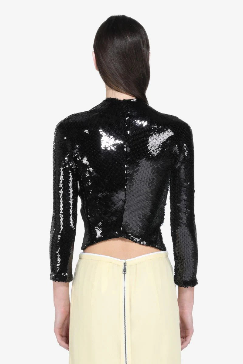 CROPPED SEQUIN BLAZER