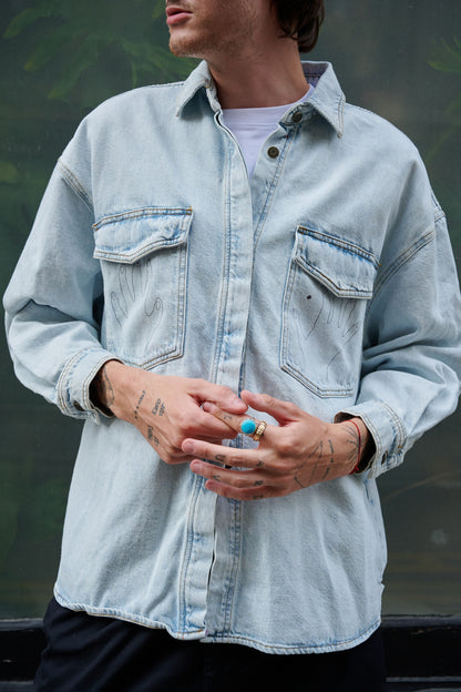 DENIM SHIRT "MAGIC" BY RETELLETER