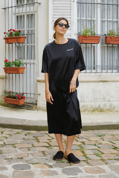 SILK T-SHIRT DRESS