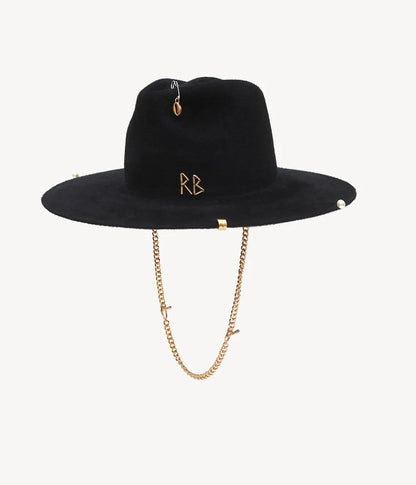 CHAIN STRAP FEDORA HAT