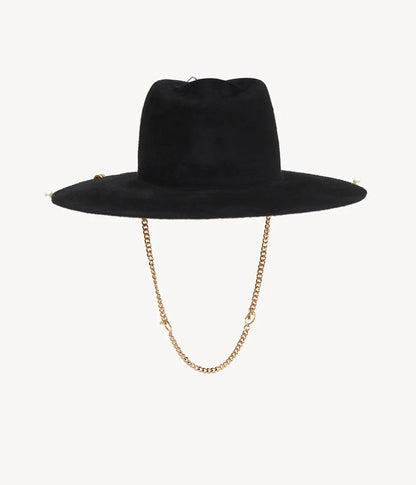 CHAIN STRAP FEDORA HAT