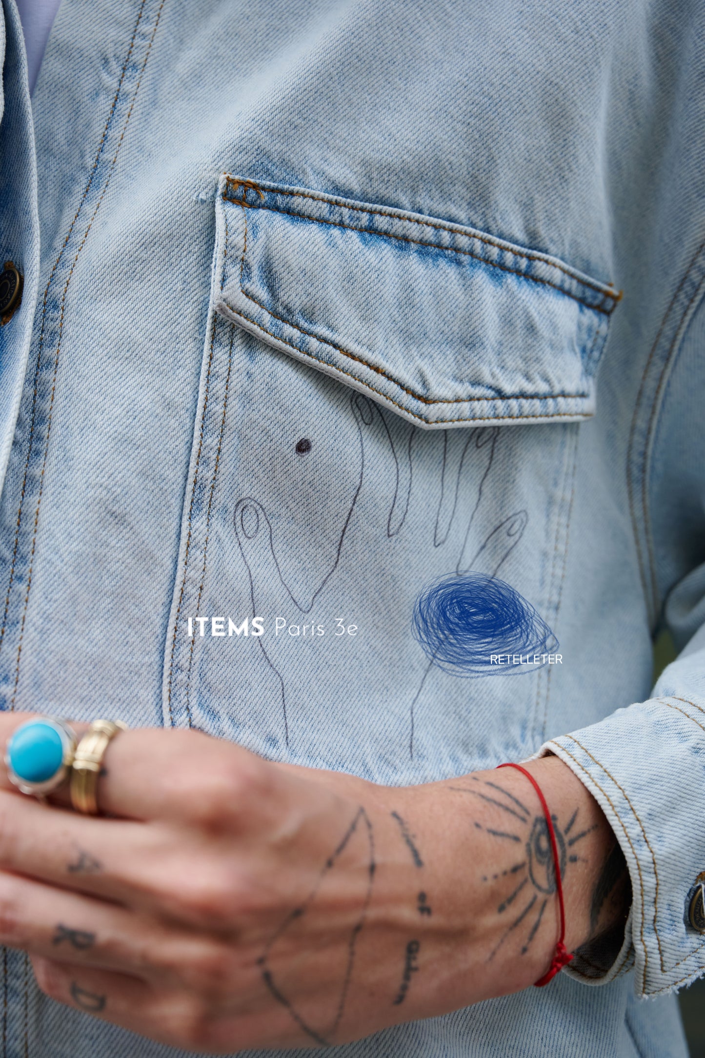 DENIM SHIRT "MAGIC" BY RETELLETER