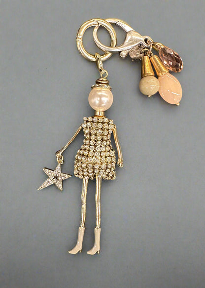 JEWELLERY BAG CHARM - A GIRL IN A SPARKLING DRESS