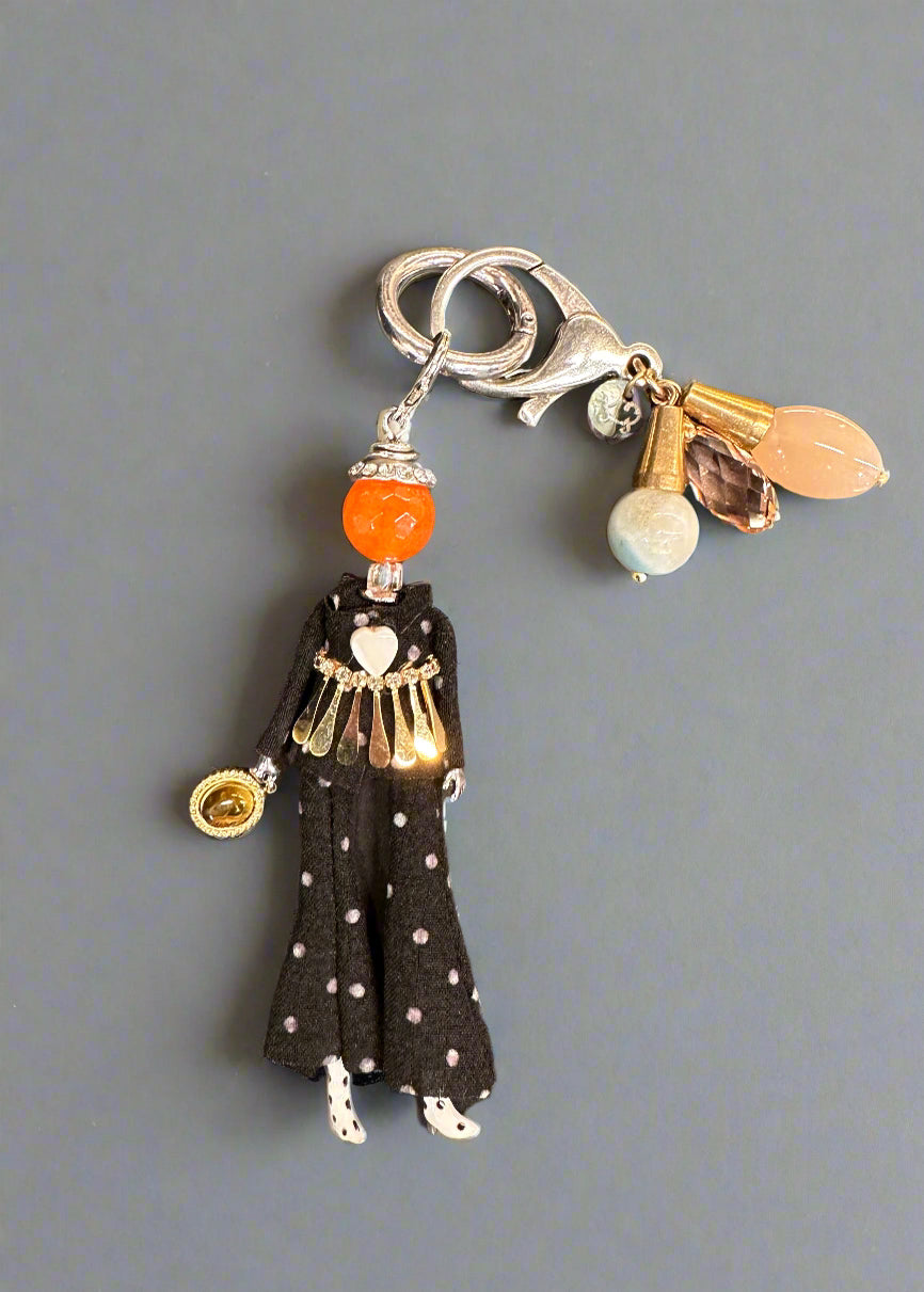 JEWELLERY BAG CHARM - POLKA DOT GIRL