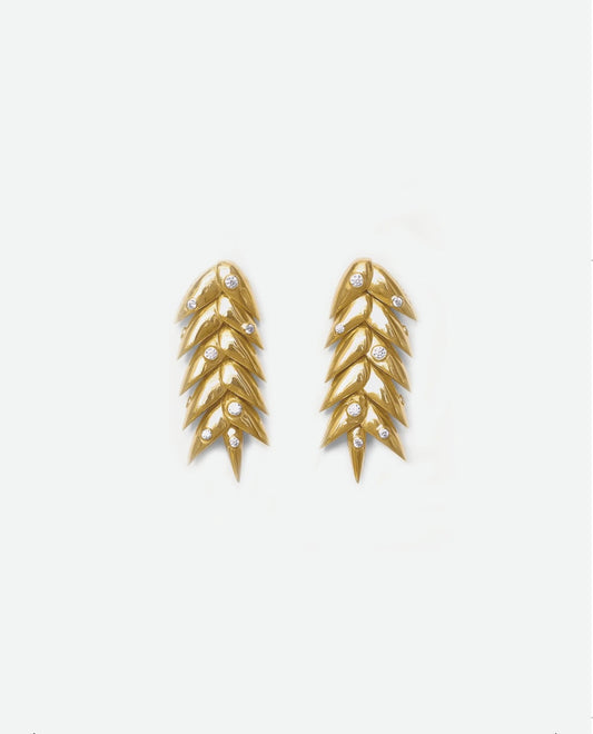 ‘DEW’ SPIKELET SHORT EARRINGS