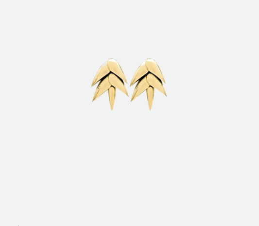 SPIKELET EARRINGS GOLD PLATED XS