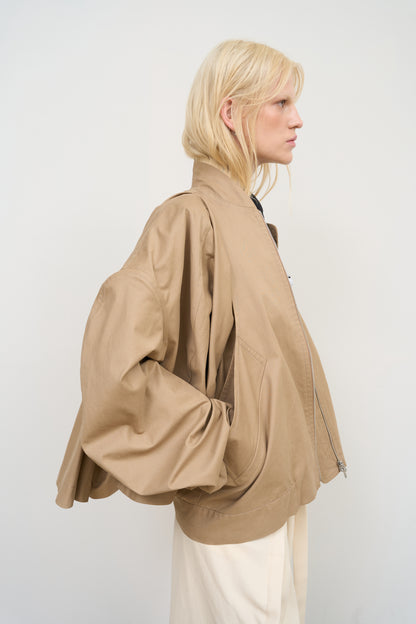 BEIGE CAPE OVERLAY