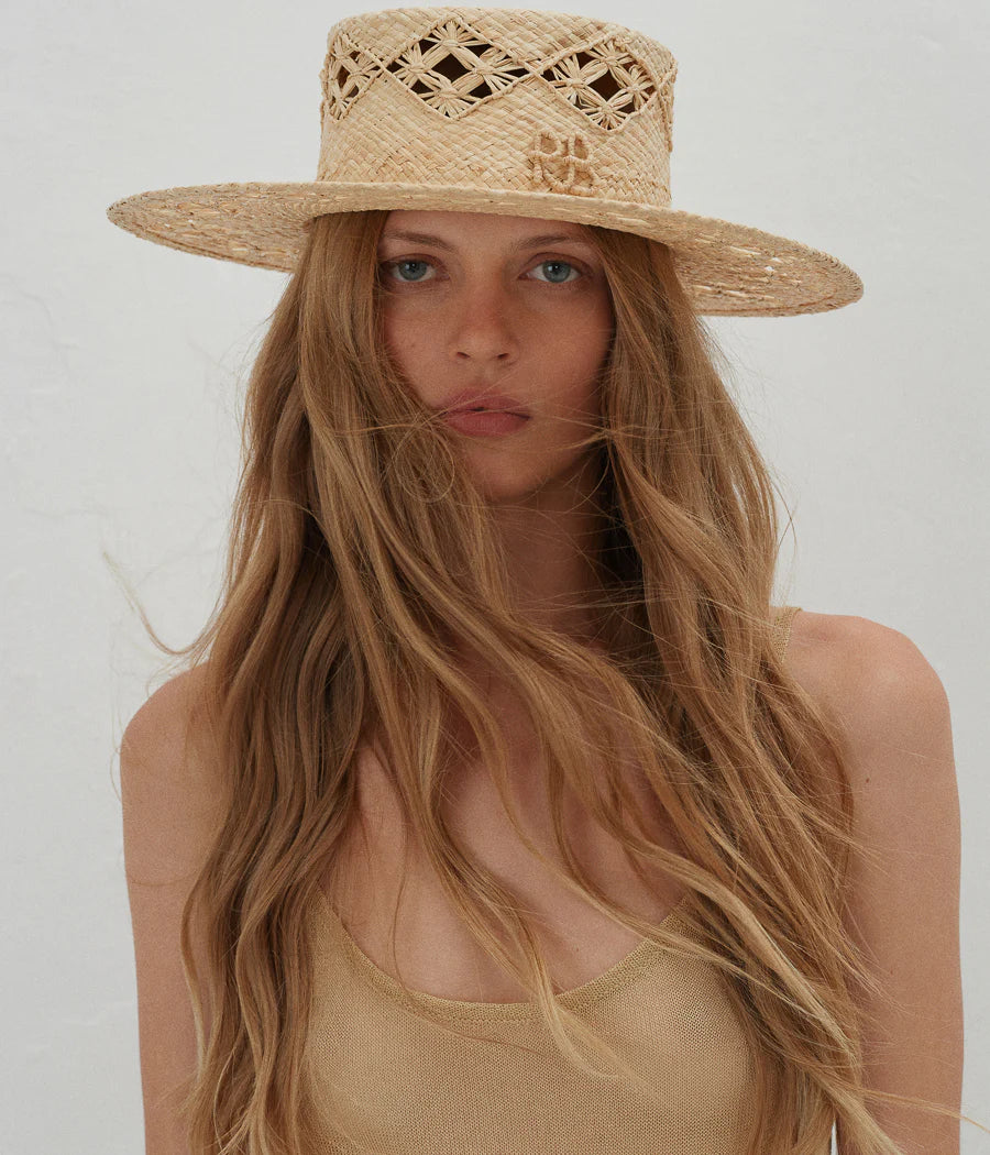 STRAW BOATER HAT