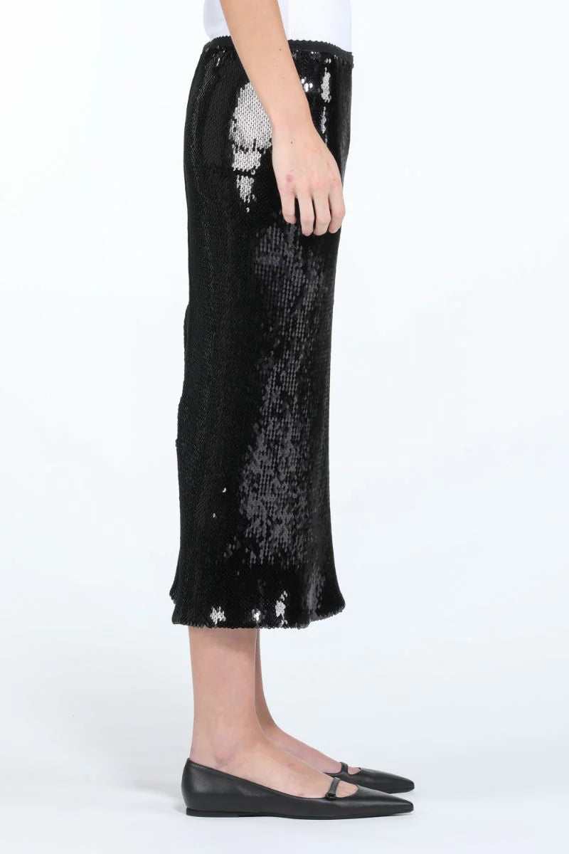 SEQUIN MIDI SKIRT