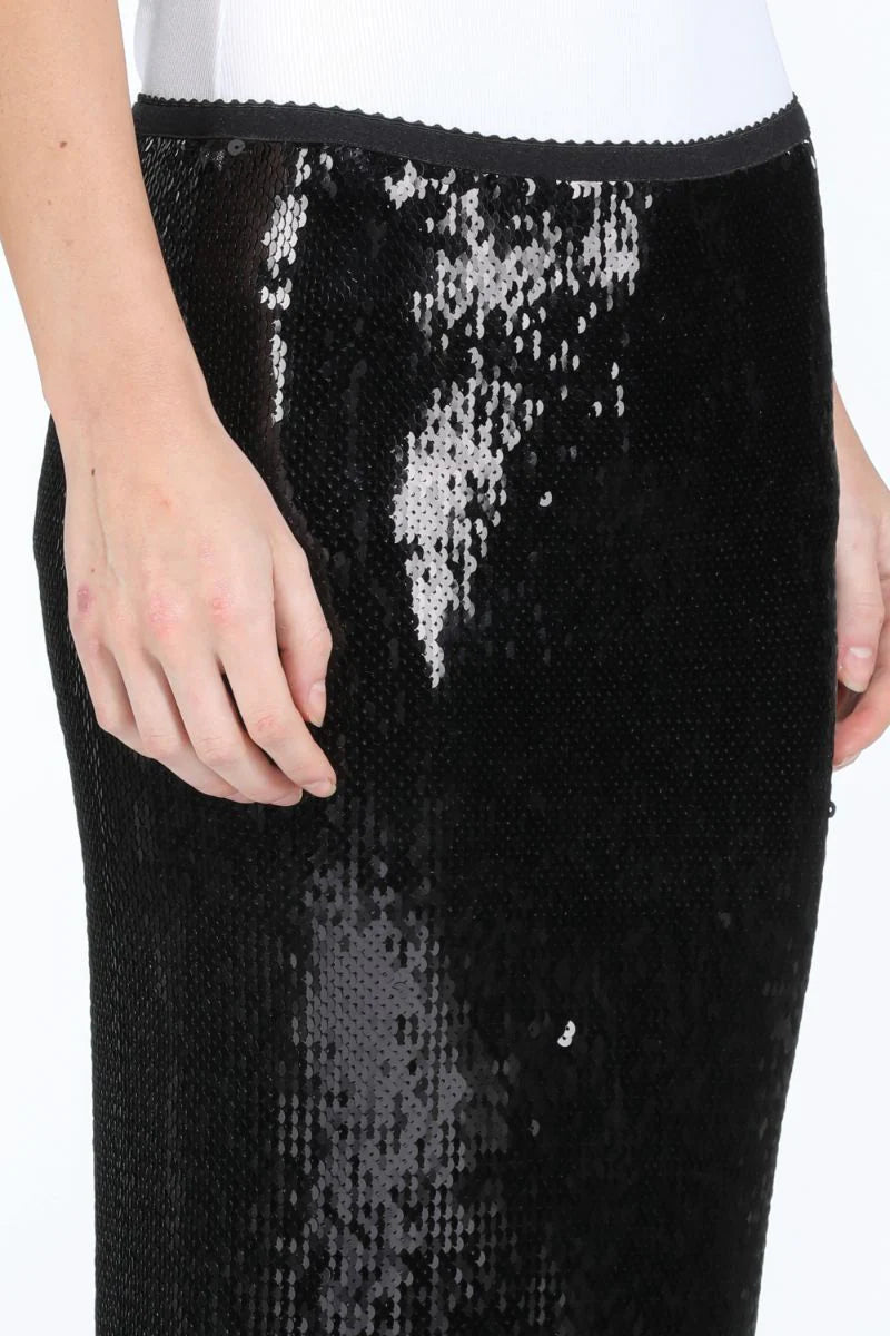 SEQUIN MIDI SKIRT