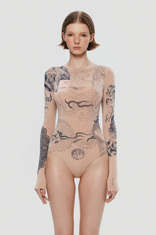 BODYSUIT SECOND SKIN PORCELAIN