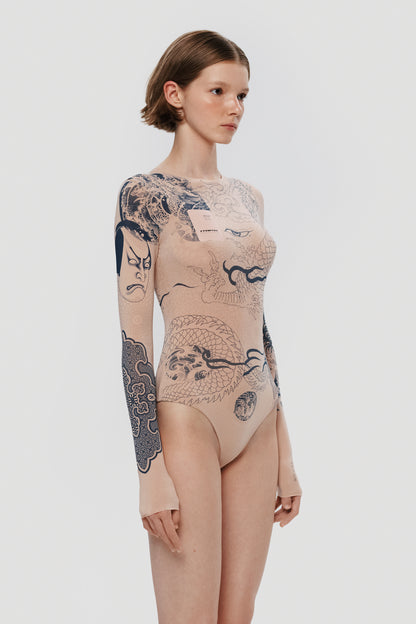 BODYSUIT SECOND SKIN PORCELAIN