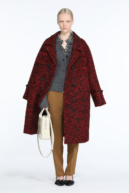 DOUBLE-BREASTED TWEED COAT