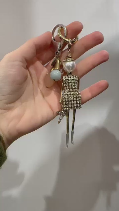 JEWELLERY BAG CHARM - A GIRL IN A SPARKLING DRESS